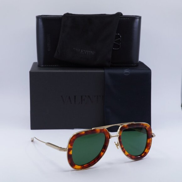 Valentino V-LSTORY VLS-129C Sunglasses - Honey Havana/Green - Picture 5 of 10